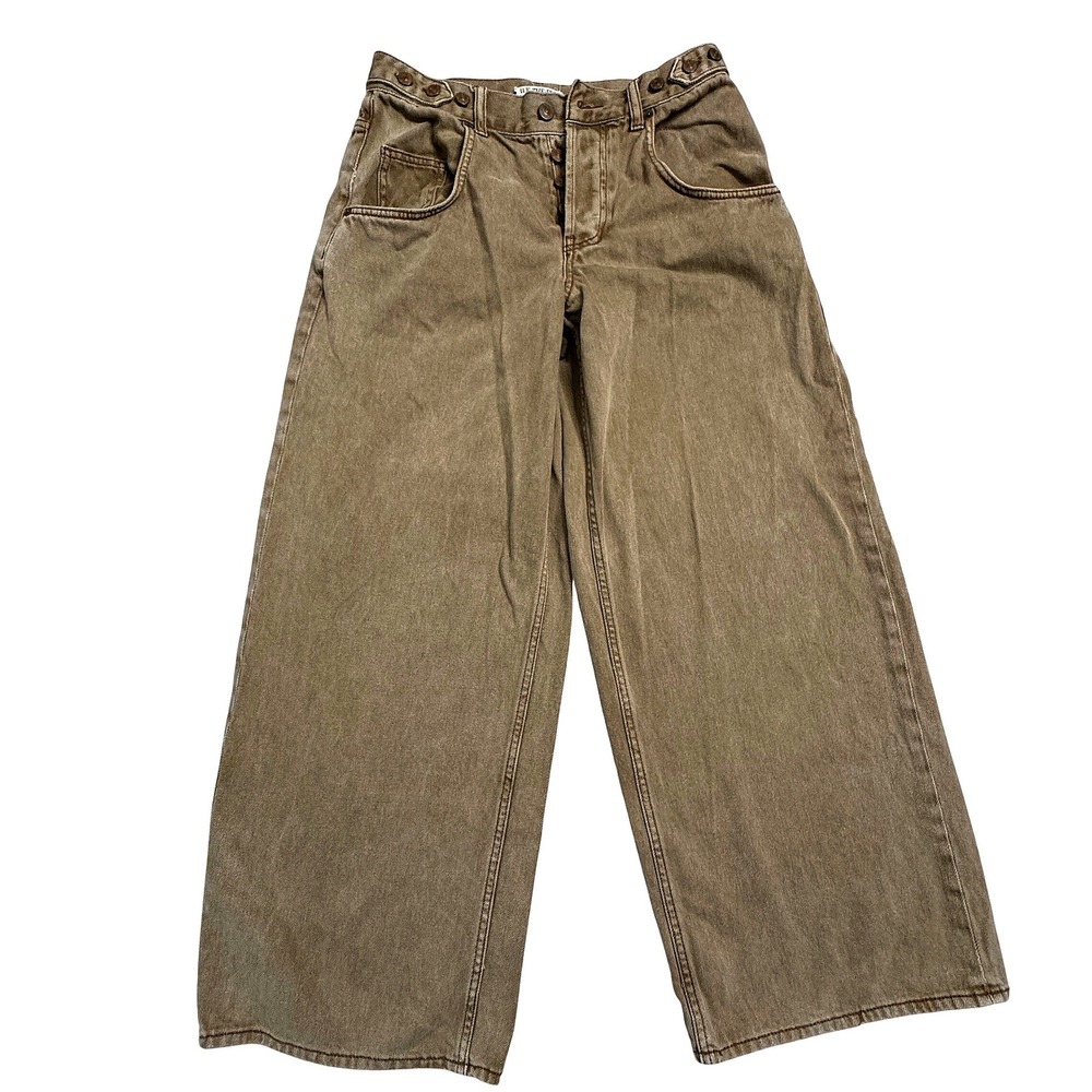 We The Free Brown Wide-Leg Jeans